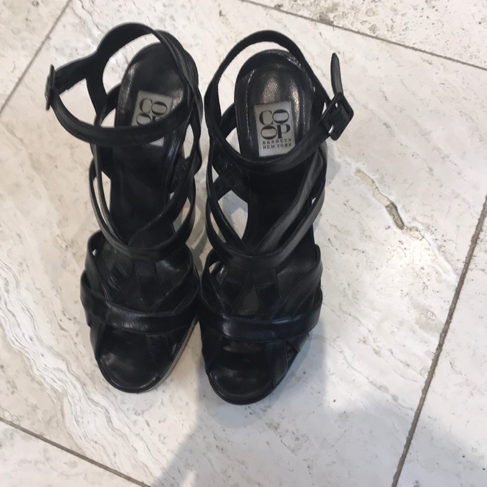 Barney COOP Black Shoes, SZ 38 1/2